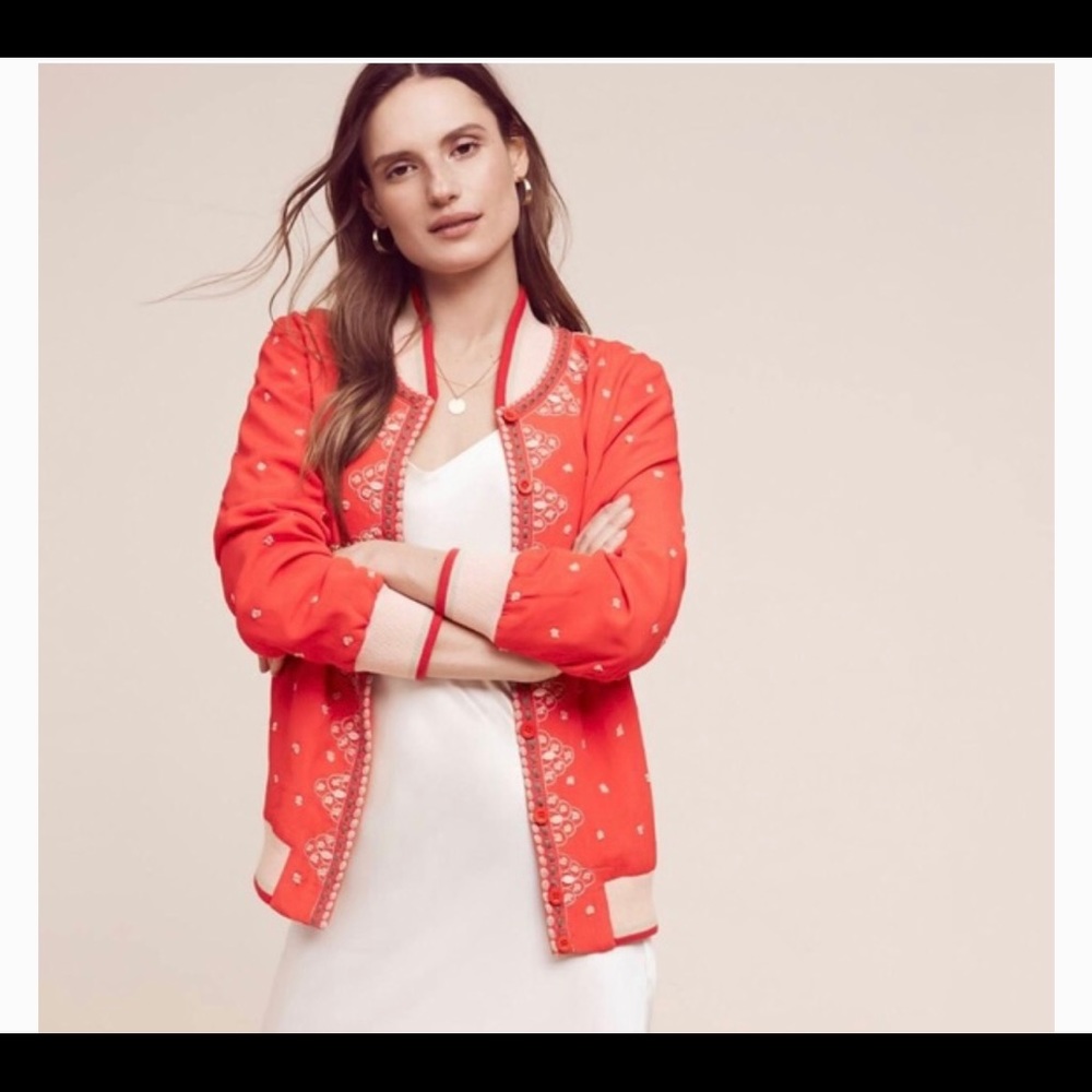 Anthropologie Embroidered Jacket